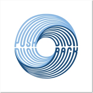 Push Back Swirl Text Posters and Art